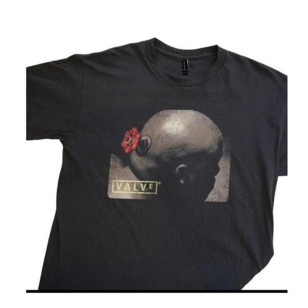 Valve Black Red Cotton T Shirt